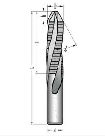 MBMK-445 Spiral Kaba Talaş Kesim Bıçağı (Tam Delik)